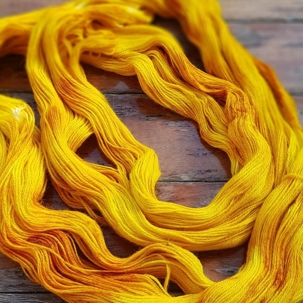 Hand Dyed Yarn, Nettie's Sunshine Yellow, Worsted, DK & Sock Yarn Hand Dyed Yarn, Nettie's Sunshine, (Choose Your Base Yarn) Yarn Designers Boutique