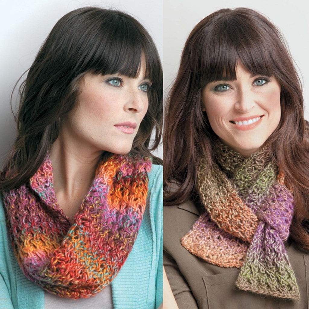 Knit Scarves & Cowls, Leisure Arts, Mix and Match Stitches & Yarn Knit Scarves & Cowls, Leisure Arts Yarn Designers Boutique