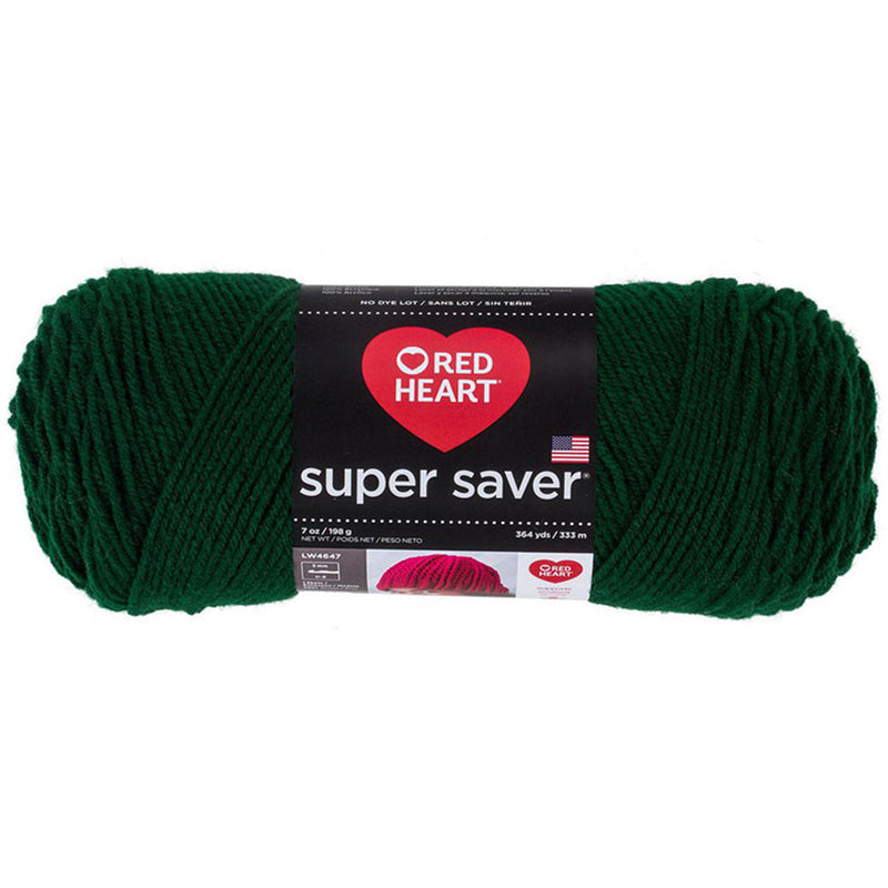 Super Saver Yarn Red Heart, Machine Washable & Dryable, Worsted Weight Super Saver Solids & Fleck Yarn by Red Heart Yarn Designers Boutique