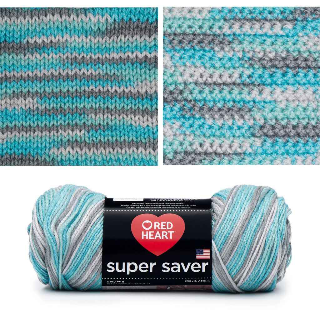 Super Saver, Easy Care, Machine Washable Yarn by Red Heart Super Saver Variegated Yarn by Red Heart Yarn Designers Boutique