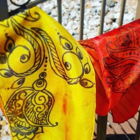 Blank Silk Scarves for Dyeing & Painting | Dye Your Own Silk Scarf Silk Scarf Dyeing Kit-Scarves Yarn Designers Boutique