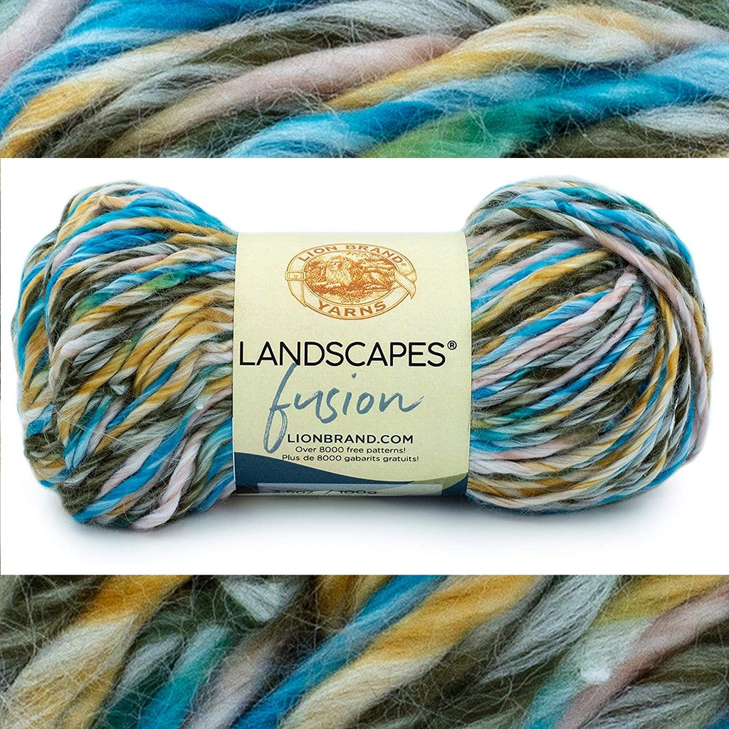 Lion Brand Yarn Landscapes Fusion, Loose Ply Worsted Roving Yarn Landscapes Fusion Yarn from Lion Brand Yarn Designers Boutique