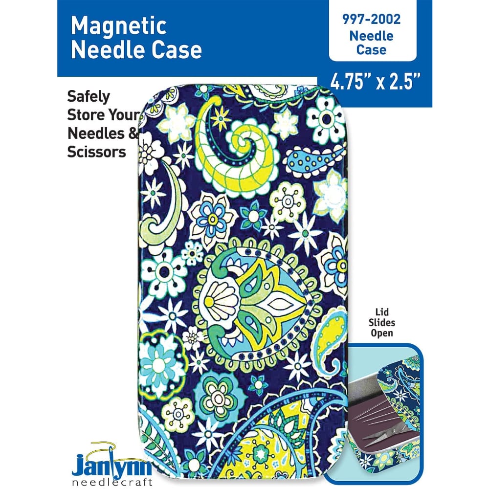 Janlynn Magnetic Storage Case, Blue Paisley