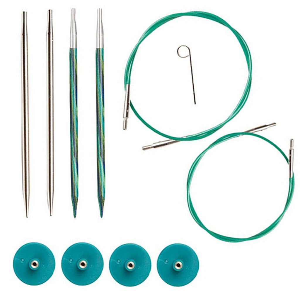 Knit Picks Interchangeable Caspian & Nickel Plated Knitting Needles Caspian & Nickel Plated Interchangeable Circular Needle Set US 6 & 7, Knit Picks Yarn Designers Boutique