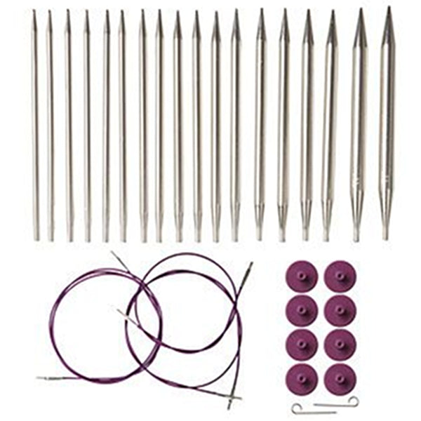 Knitting Needles | Knit Picks Interchangeable Nickel Plated Circular Set Nickel Plated Interchangeable Circular Needle Set, Knit Picks Yarn Designers Boutique