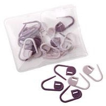 Knit Picks Locking Stitch Markers, Purple & White Fits up to US 8 Knit Picks Locking Stitch Markers, Purples #80592 Yarn Designers Boutique