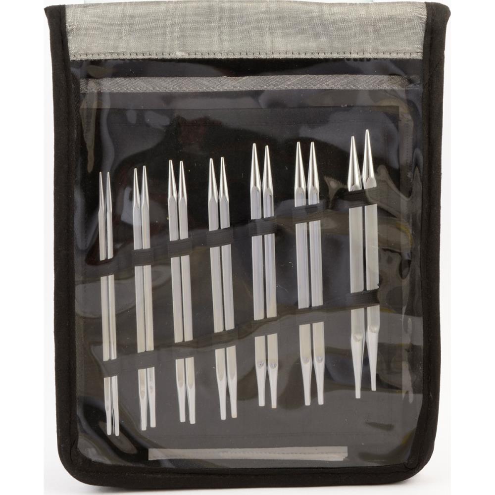 Knitters Pride | Interchangeable Knitting Needles, Square Nova Cubics Nova Cubics Platina Interchangeable Deluxe Set by Knitter's Pride Yarn Designers Boutique