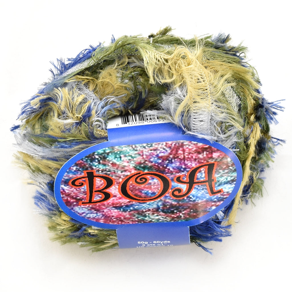 Knitting Fever Boa Novelty Eyelash Yarn, Bright Colorful Feathery Yarn Boa by Knitting Fever Yarn Designers Boutique