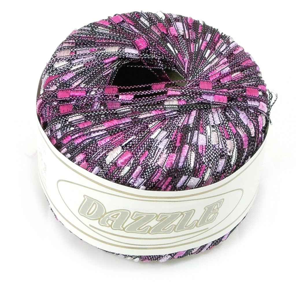 Knitting Fever, Ladder Ribbon Yarn Dazzle, Novelty Fancy Yarn Dazzle Ladder Ribbon Yarn by Knitting Fever Yarn Designers Boutique