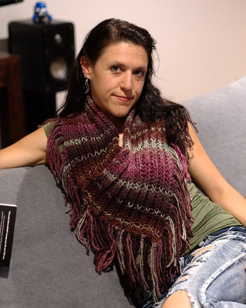Brioche Knitting Pattern | Simple Triangular Cowl One Color Brioche Brioche Triangular Cowl Knitting Pattern Yarn Designers Boutique