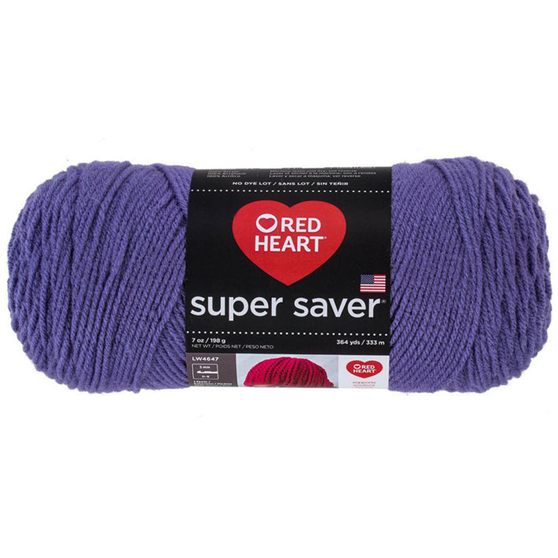 Super Saver Yarn Red Heart, Machine Washable & Dryable, Worsted Weight Super Saver Solids & Fleck Yarn by Red Heart Yarn Designers Boutique