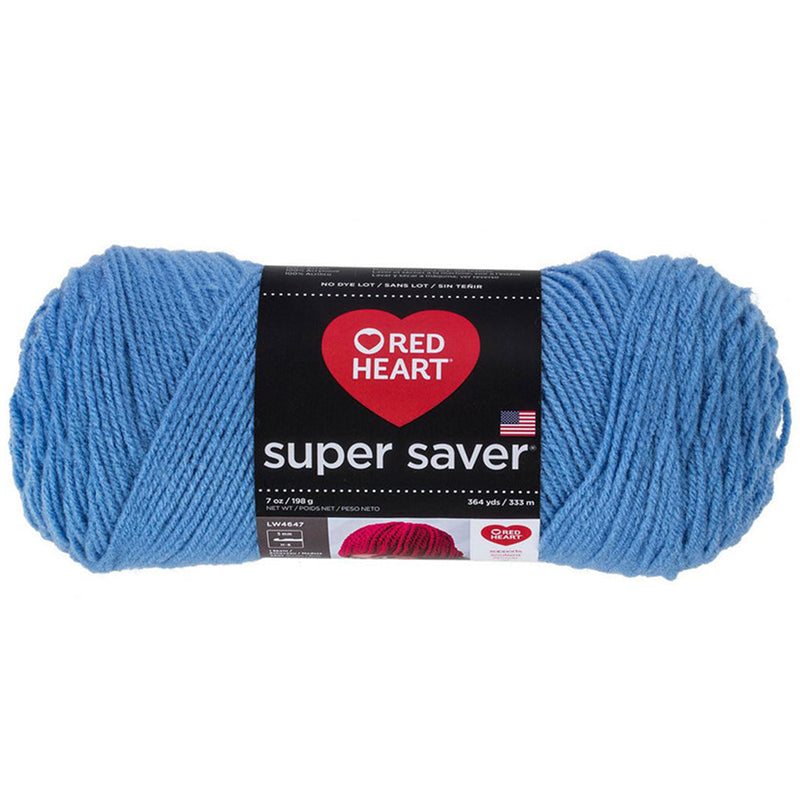 Super Saver Yarn Red Heart, Machine Washable & Dryable, Worsted Weight Super Saver Solids & Fleck Yarn by Red Heart Yarn Designers Boutique