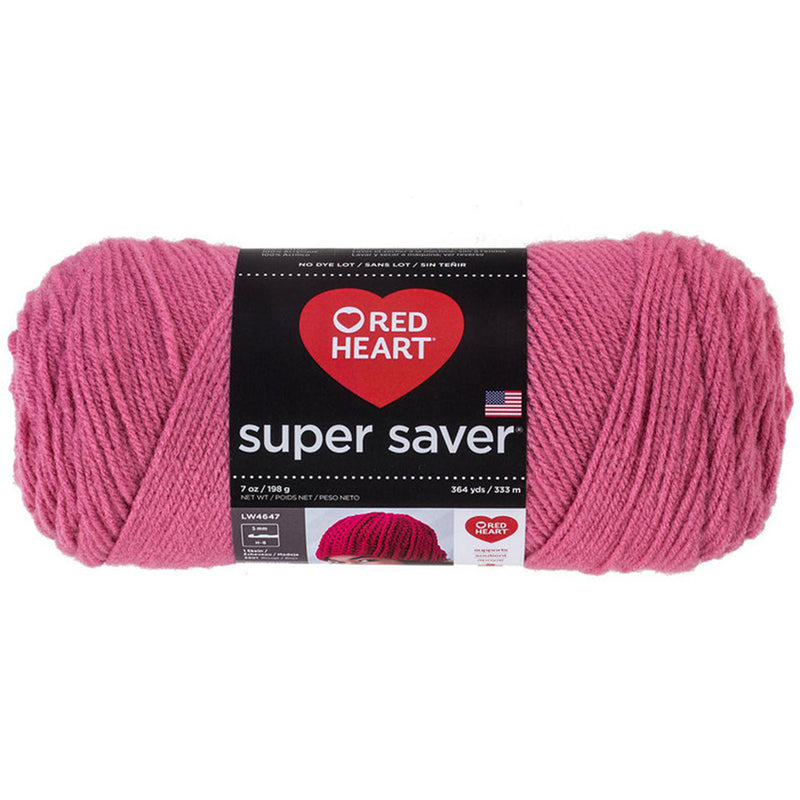 Super Saver Yarn Red Heart, Machine Washable & Dryable, Worsted Weight Super Saver Solids & Fleck Yarn by Red Heart Yarn Designers Boutique