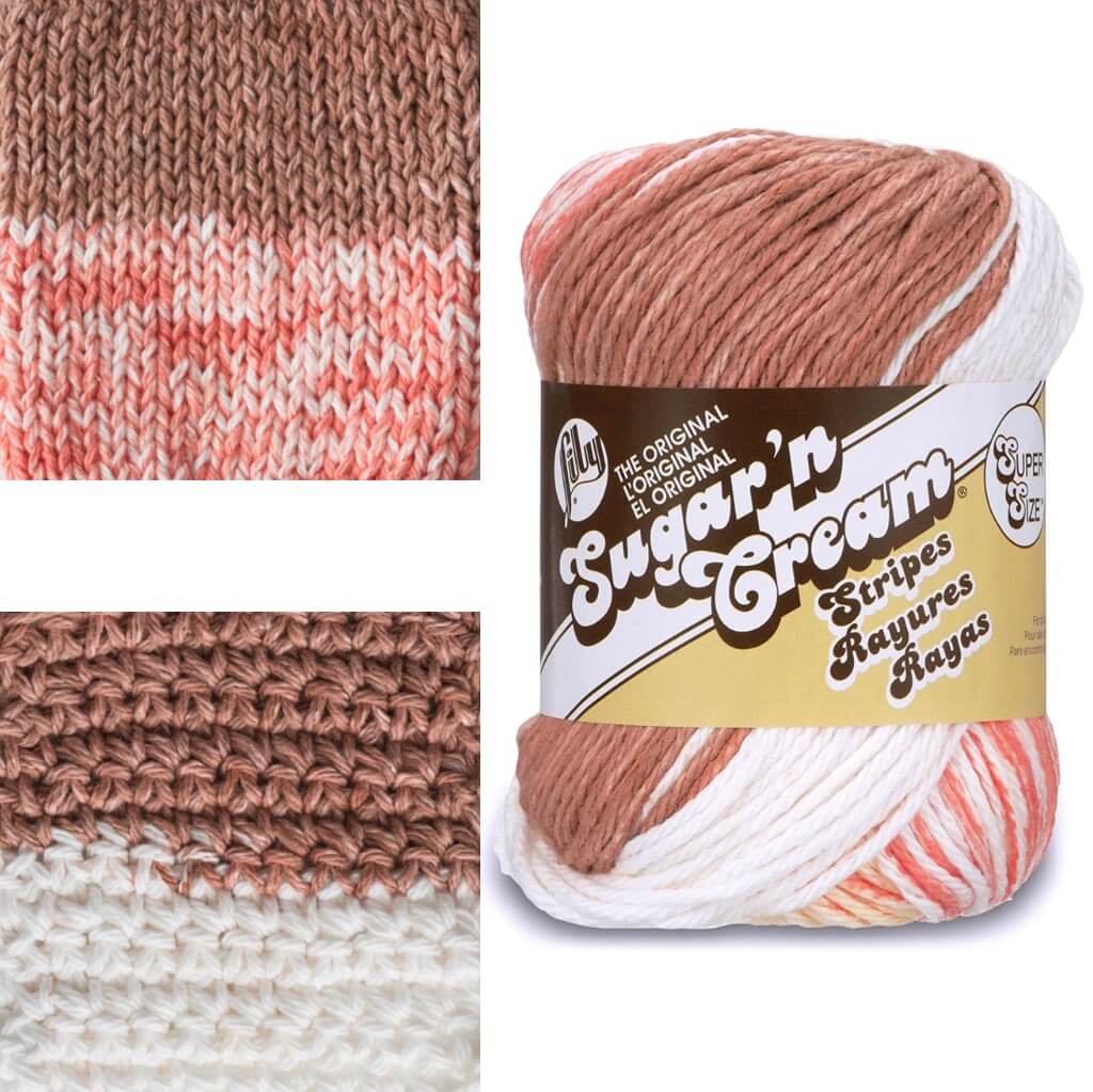 Cotton Yarn, Lily Sugar'n Cream Super Sized Ball, Machine Washable Lily Sugar'n Cream Super Sized Yarn Yarn Designers Boutique