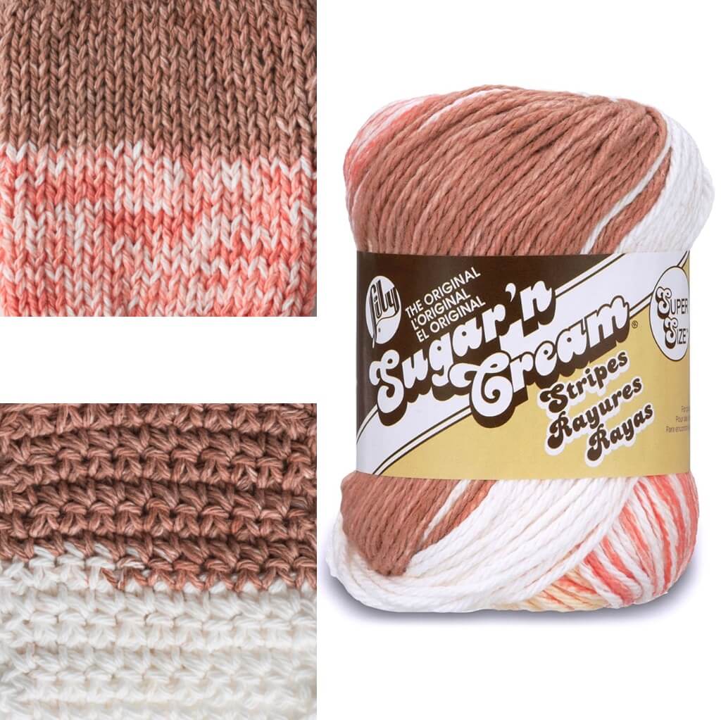 Lily Cotton Yarn Original Sugar 'n Cream (solids stripes ombre) 100% USA  Cotton