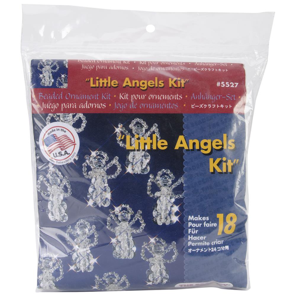 Christmas Ornamant Tree Decoration Beading Kit, 2 ½" Little Angels Christmas Ornament Beading Kit, 18 Little Angels #5527 Yarn Designers Boutique