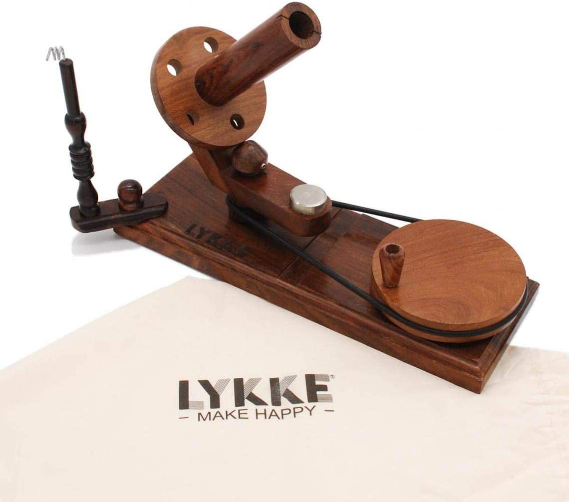 Yarn Winder, Lykke Wooden Jumbo Ball Winder | Create Center Pull Cakes Lykke Wooden Jumbo Ball Winder Yarn Designers Boutique