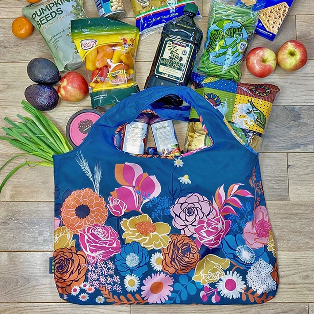 Tote Bag | Meori Reusable Bag for Crafting on the Go, Folds Up Easily Reusable Shopping Tote, Meori Yarn Designers Boutique