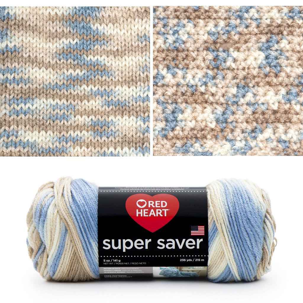 Super Saver, Easy Care, Machine Washable Yarn by Red Heart Super Saver Variegated Yarn by Red Heart Yarn Designers Boutique