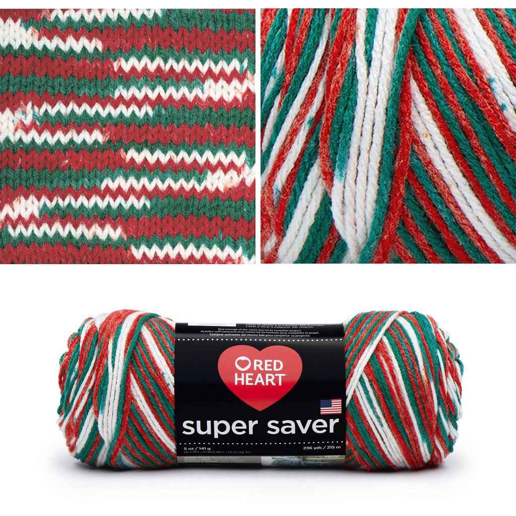 Super Saver Stripes by Red Heart Yarns, Bright Self Striping Yarn