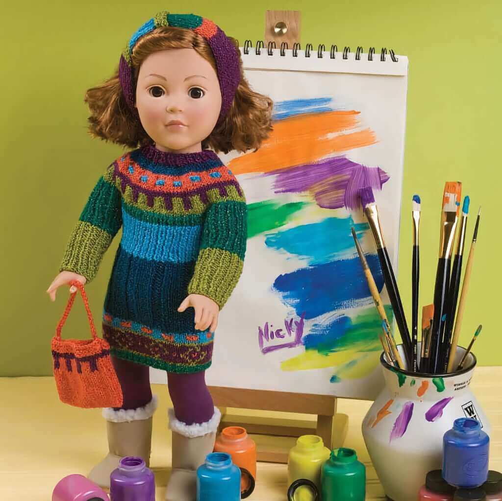 Doll Clothes Patterns | Knits for Dolls: 25 Fun Outfits for 18" Dolls Knits for Dolls by Nicky Epstein: 25 Fun, Fabulous Outfits for 18-Inch Dolls Yarn Designers Boutique