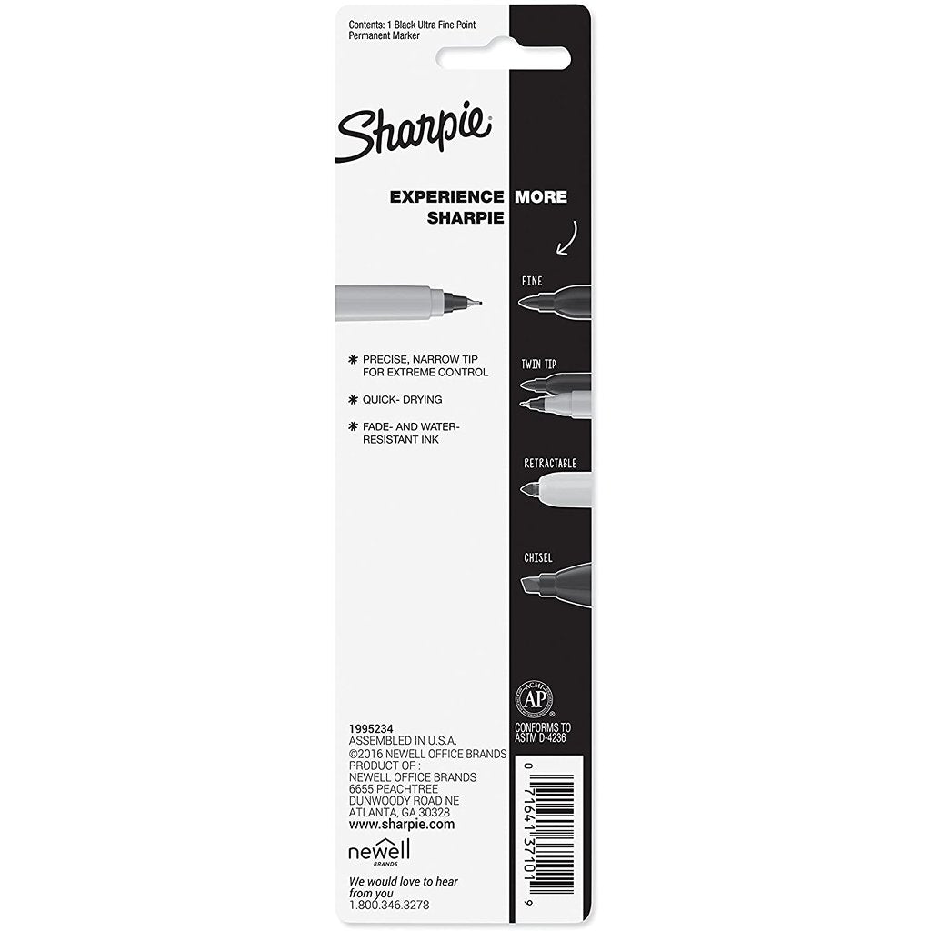 Sharpie Markers, Fine & Ultra Fine Tip, Permanent High Intensity Ink Sharpie Marker, Black Yarn Designers Boutique