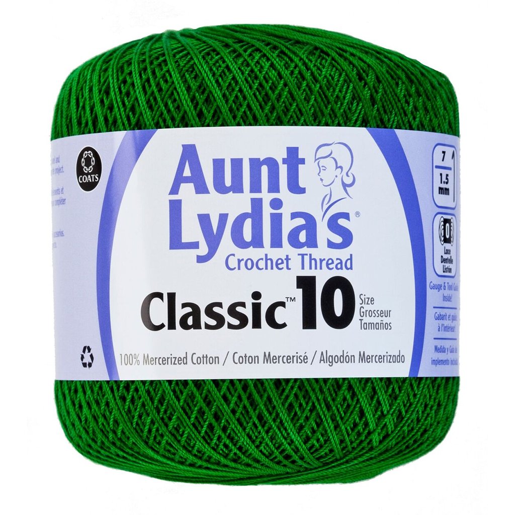 Crochet Thread, Aunt Lydia's Crochet Cotton Classic Size 10, Lace Yarn Aunt Lydias Crochet Thread, Classic Size 10 Lace Weight Yarn Designers Boutique