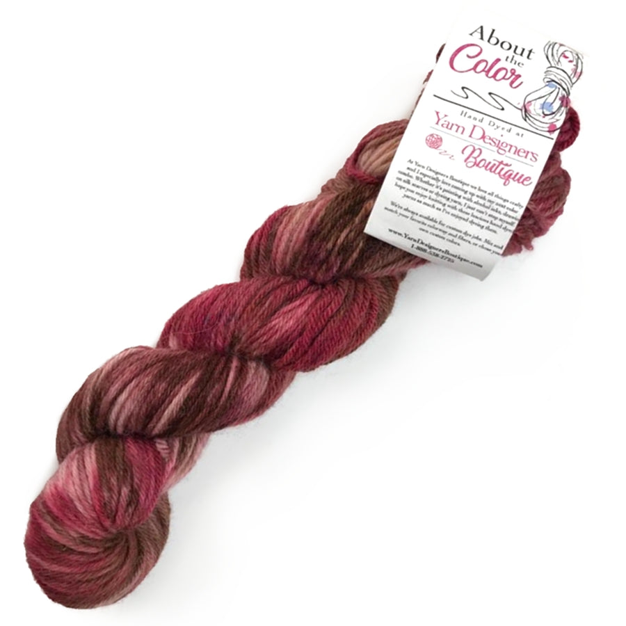 Hand Dyed DK Yarn | Pink & Brown Speckled Yarn | Alpaca & Merino Wool Neapolitan, DK Alpaca & Merino Wool Yarn Designers Boutique