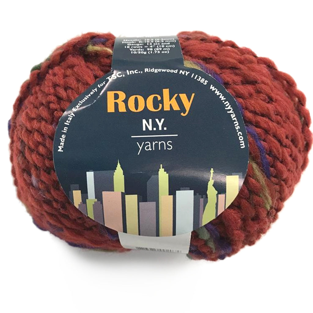 Chunky Yarn | New York Yarns Rocky, Loosely Plied, Wool & Acrylic Yarn Rocky Chunky Roving Yarn by New York Yarns Yarn Designers Boutique