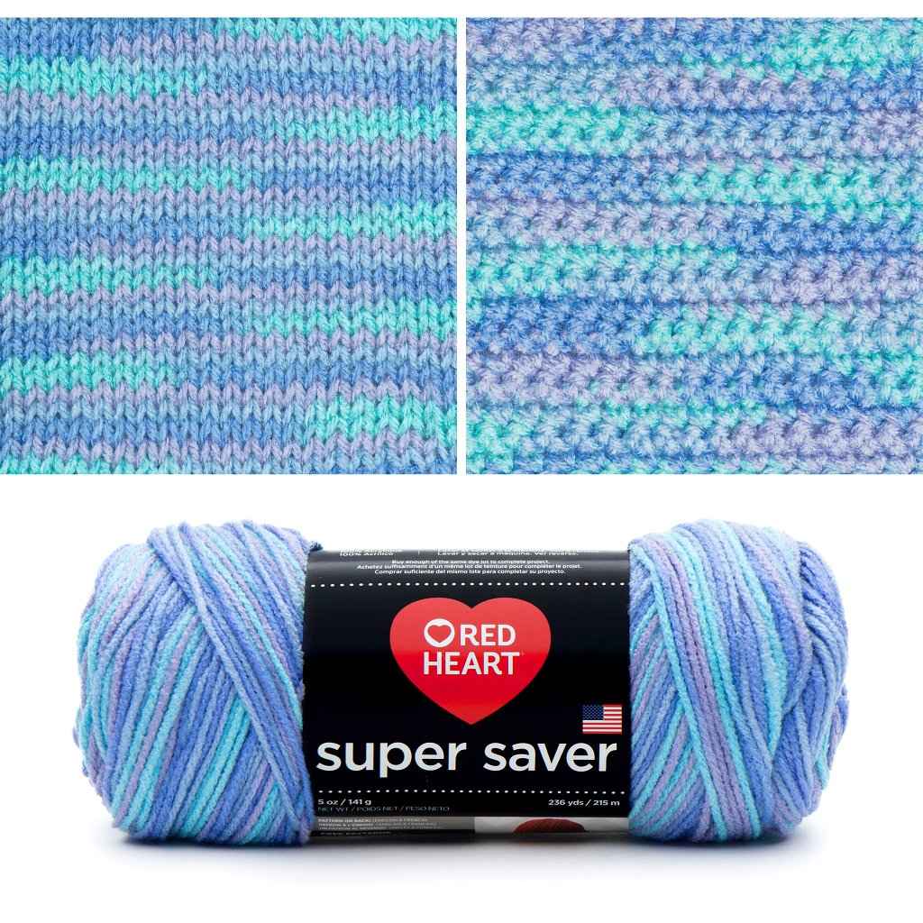 Super Saver, Easy Care, Machine Washable Yarn by Red Heart Super Saver Variegated Yarn by Red Heart Yarn Designers Boutique