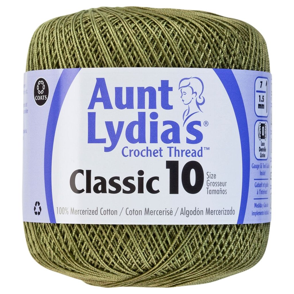 Crochet Thread, Aunt Lydia's Crochet Cotton Classic Size 10, Lace Yarn Aunt Lydias Crochet Thread, Classic Size 10 Lace Weight Yarn Designers Boutique