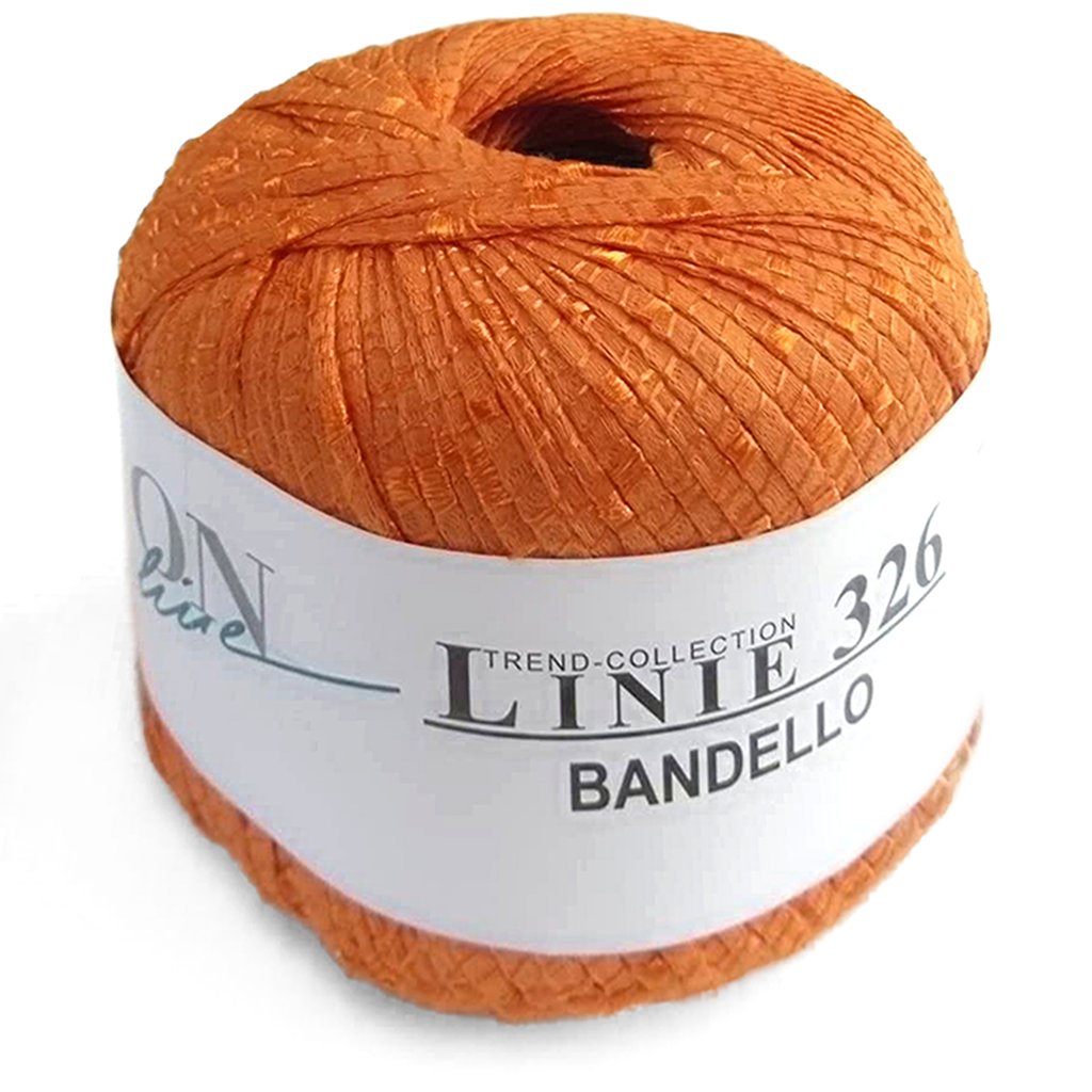 Online Yarns, Bandello Linie 326 Flat Ribbon Yarn by Knitting Fever Bandello Linie 326 by OnLine Yarns Yarn Designers Boutique