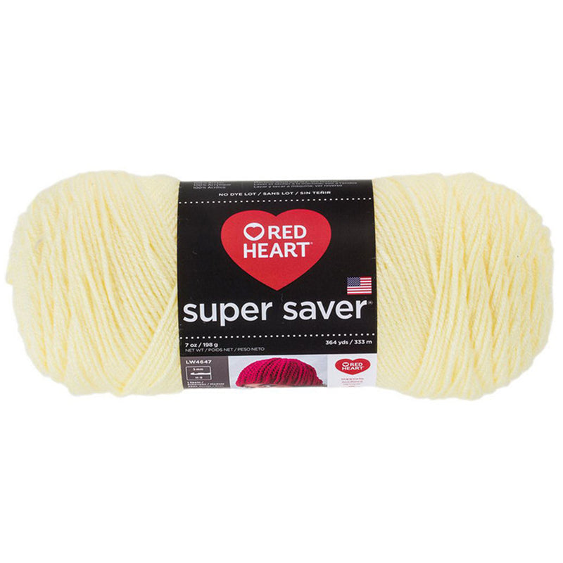 Super Saver Yarn Red Heart, Machine Washable & Dryable, Worsted Weight Super Saver Solids & Fleck Yarn by Red Heart Yarn Designers Boutique