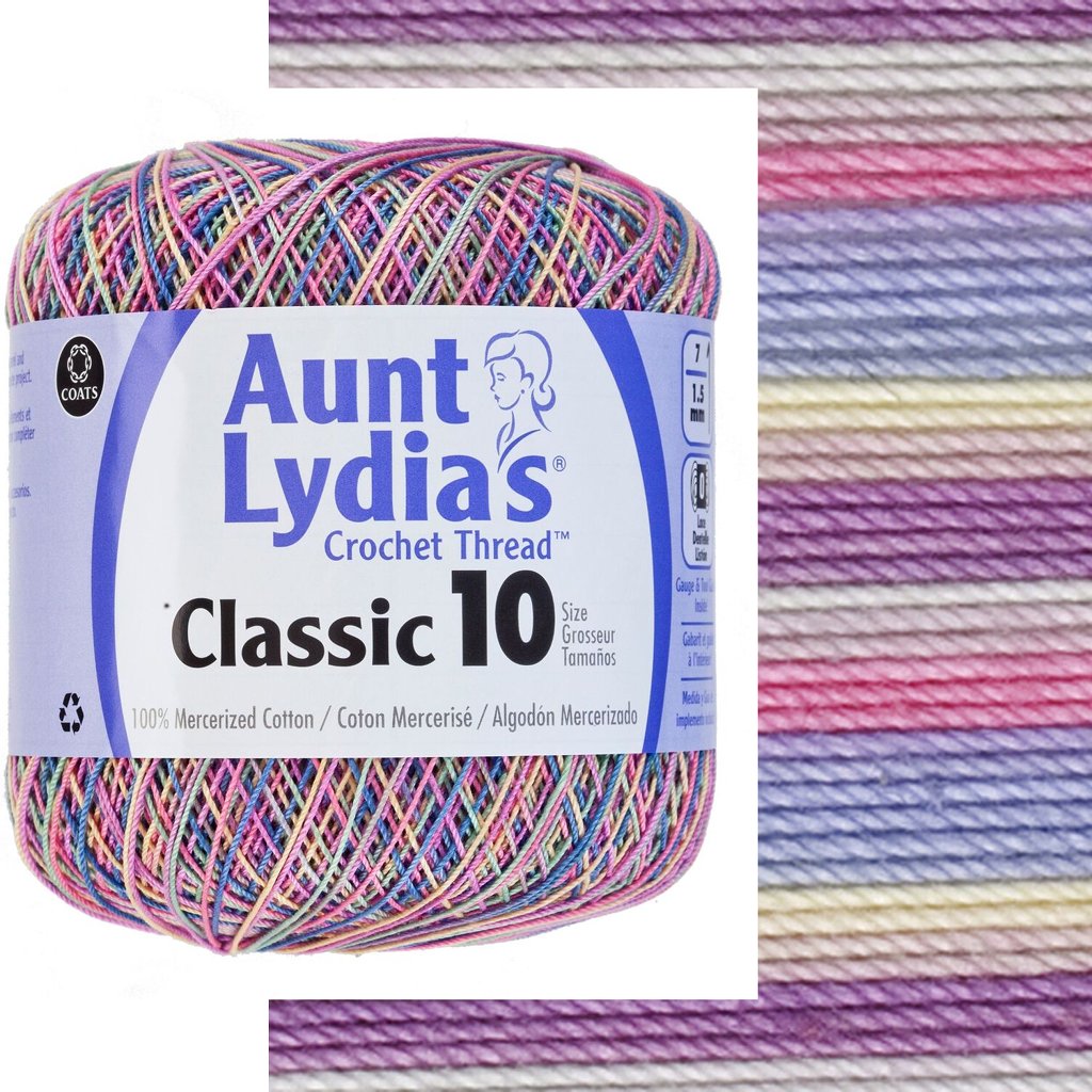 Crochet Thread, Aunt Lydia's Crochet Cotton Classic Size 10, Lace Yarn Aunt Lydias Crochet Thread, Classic Size 10 Lace Weight Yarn Designers Boutique