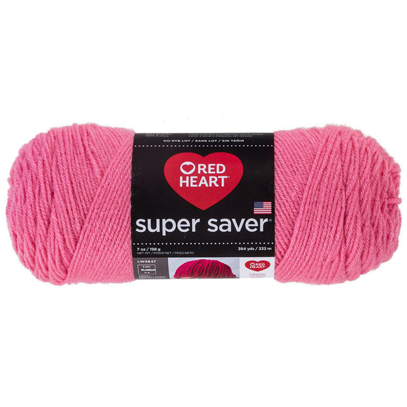 Super Saver Yarn Red Heart, Machine Washable & Dryable, Worsted Weight Super Saver Solids & Fleck Yarn by Red Heart Yarn Designers Boutique