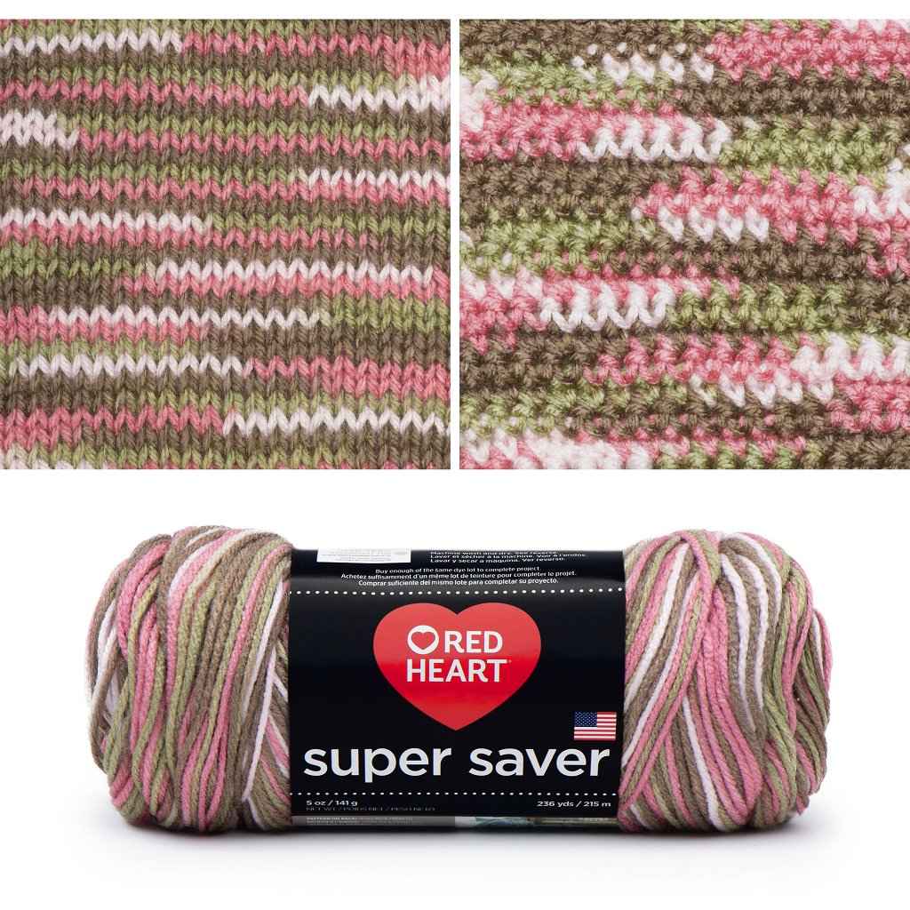 Super Saver, Easy Care, Machine Washable Yarn by Red Heart Super Saver Variegated Yarn by Red Heart Yarn Designers Boutique