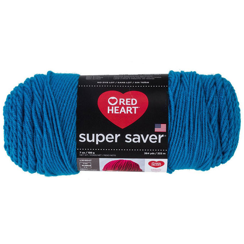 Super Saver Yarn Red Heart, Machine Washable & Dryable, Worsted Weight Super Saver Solids & Fleck Yarn by Red Heart Yarn Designers Boutique