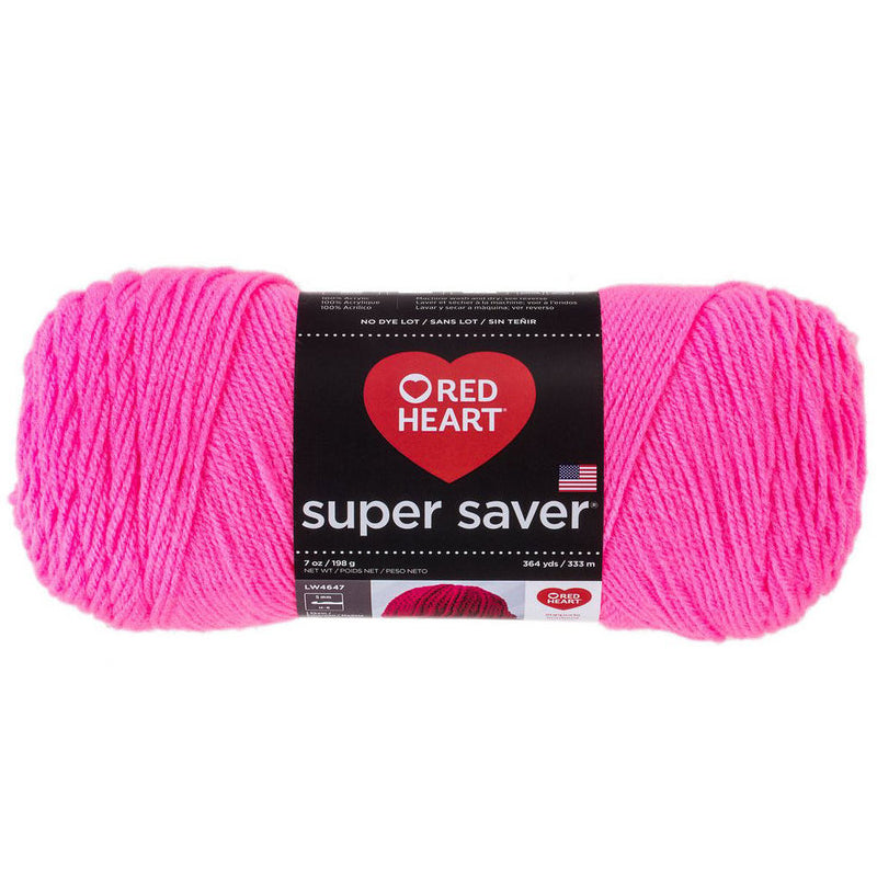 Super Saver Yarn Red Heart, Machine Washable & Dryable, Worsted Weight Super Saver Solids & Fleck Yarn by Red Heart Yarn Designers Boutique