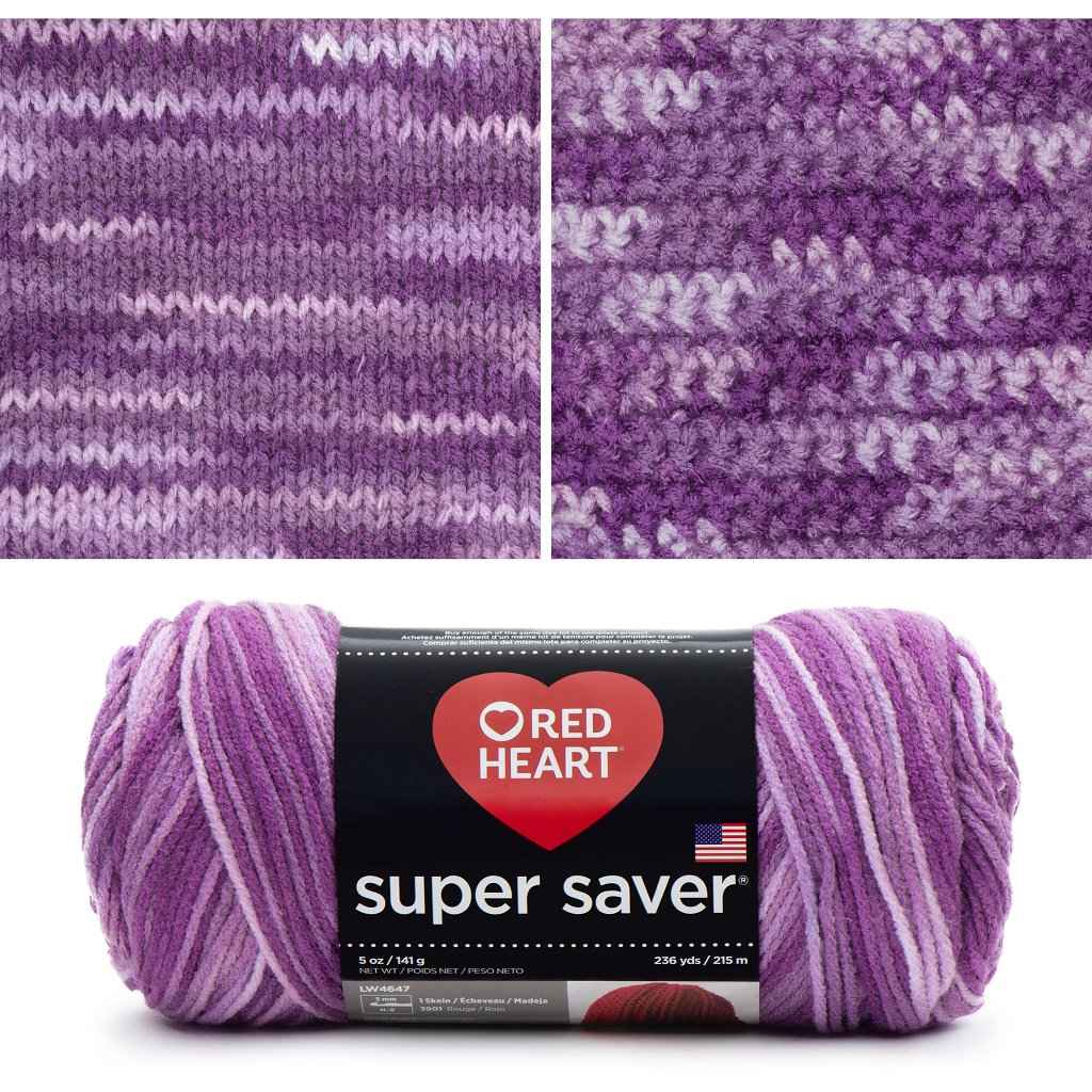 Super Saver, Easy Care, Machine Washable Yarn by Red Heart Super Saver Variegated Yarn by Red Heart Yarn Designers Boutique