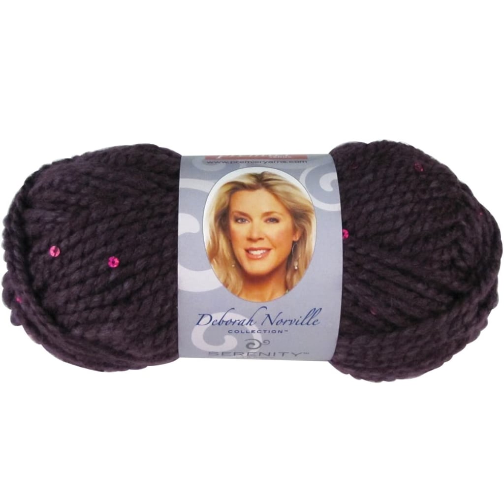 Deborah Norville Serenity Chunky Yarn with Sequins, Purple Rain Deborah Norville Serenity Chunky Yarn with Sequins Yarn Designers Boutique