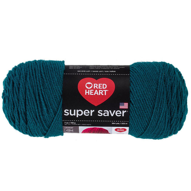 Super Saver Yarn Red Heart, Machine Washable & Dryable, Worsted Weight Super Saver Solids & Fleck Yarn by Red Heart Yarn Designers Boutique