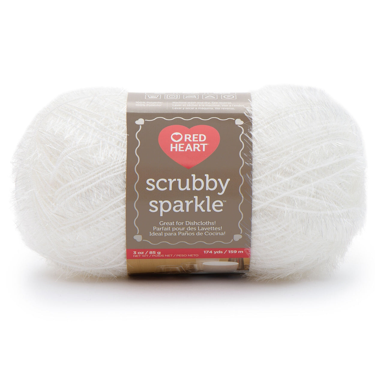 Scrubby Sparkle Yarn from Red Heart, For Quick Drying Washcloths Scrubby Sparkle Yarn from Red Heart Yarn Designers Boutique