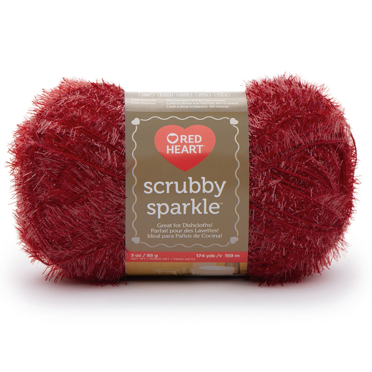 Scrubby Sparkle Yarn from Red Heart, For Quick Drying Washcloths Scrubby Sparkle Yarn from Red Heart Yarn Designers Boutique