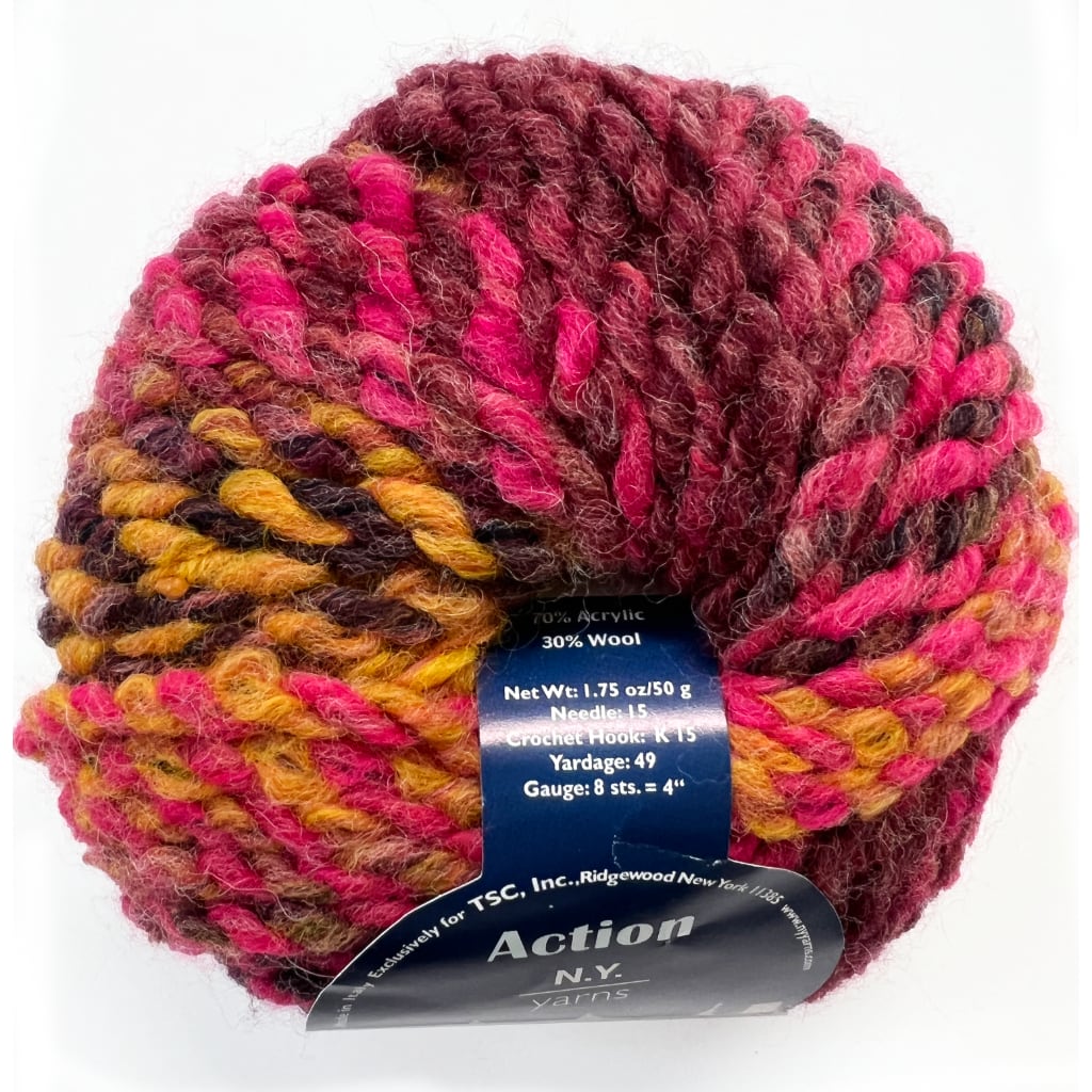 Super Bulky Yarn | Action by NY Yarns | Yarn Designers Boutique Action Yarn by N.Y. Yarns Yarn Designers Boutique