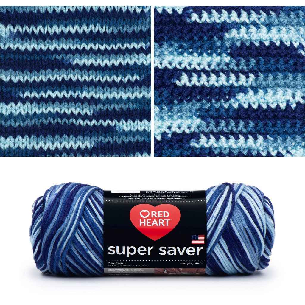 Super Saver, Easy Care, Machine Washable Yarn by Red Heart Super Saver Variegated Yarn by Red Heart Yarn Designers Boutique