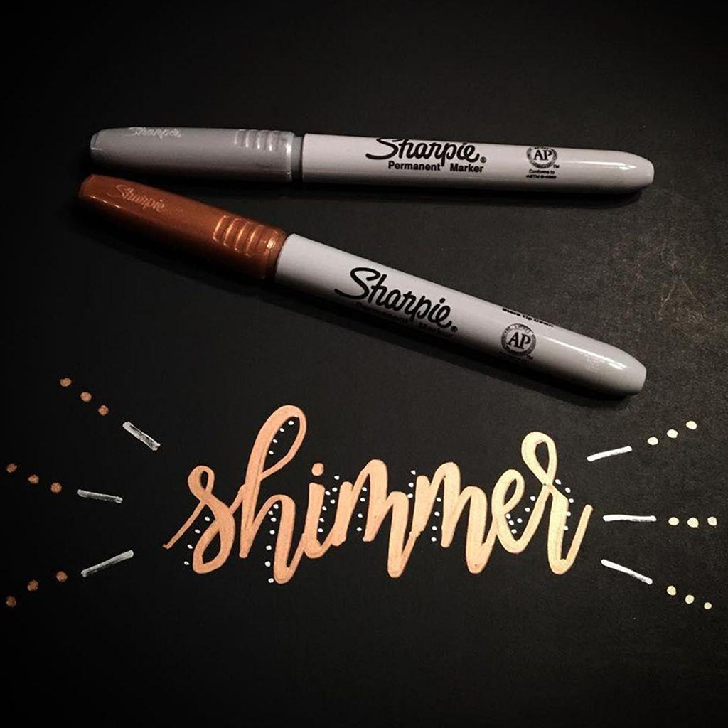 Sharpie Metallic Markers Bronze, Gold & Silver, Decorate with Shimmer Sharpie Metallic Markers, Gold, Bronze, Silver Yarn Designers Boutique