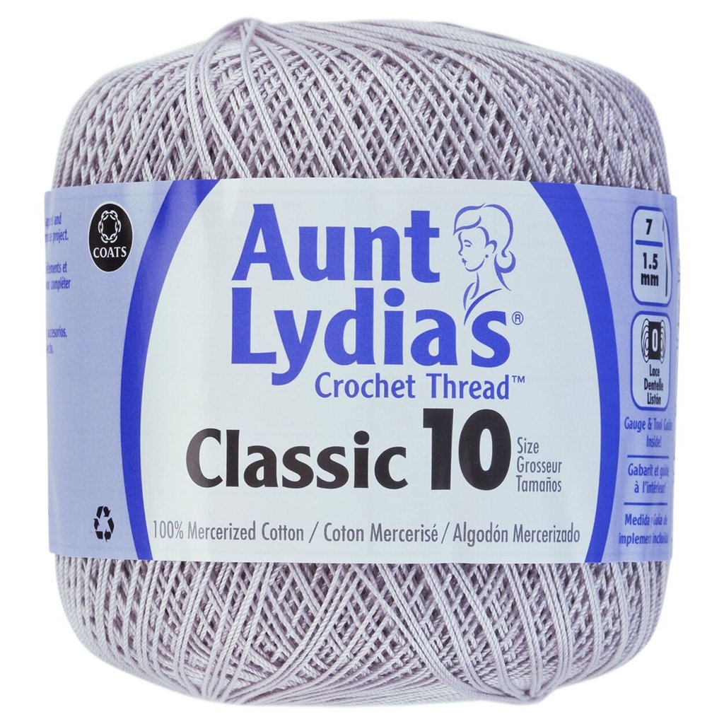 Crochet Thread, Aunt Lydia's Crochet Cotton Classic Size 10, Lace Yarn Aunt Lydias Crochet Thread, Classic Size 10 Lace Weight Yarn Designers Boutique