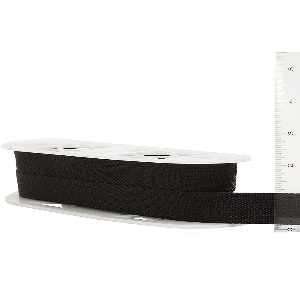 Nylon Webbing, Simplicity Black, 1" or 2" Wide Sold by the Yard Black Nylon Webbing, Sold by the Yard Yarn Designers Boutique