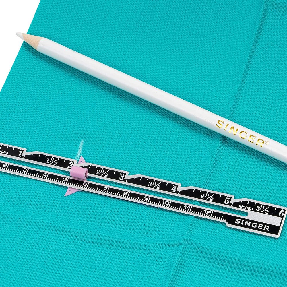 Sewing Ruler | Sewing Gauge with Adjustable Slider for Seam Gauge Sewing Gauge with Slider, 6 Inch, Singer Yarn Designers Boutique