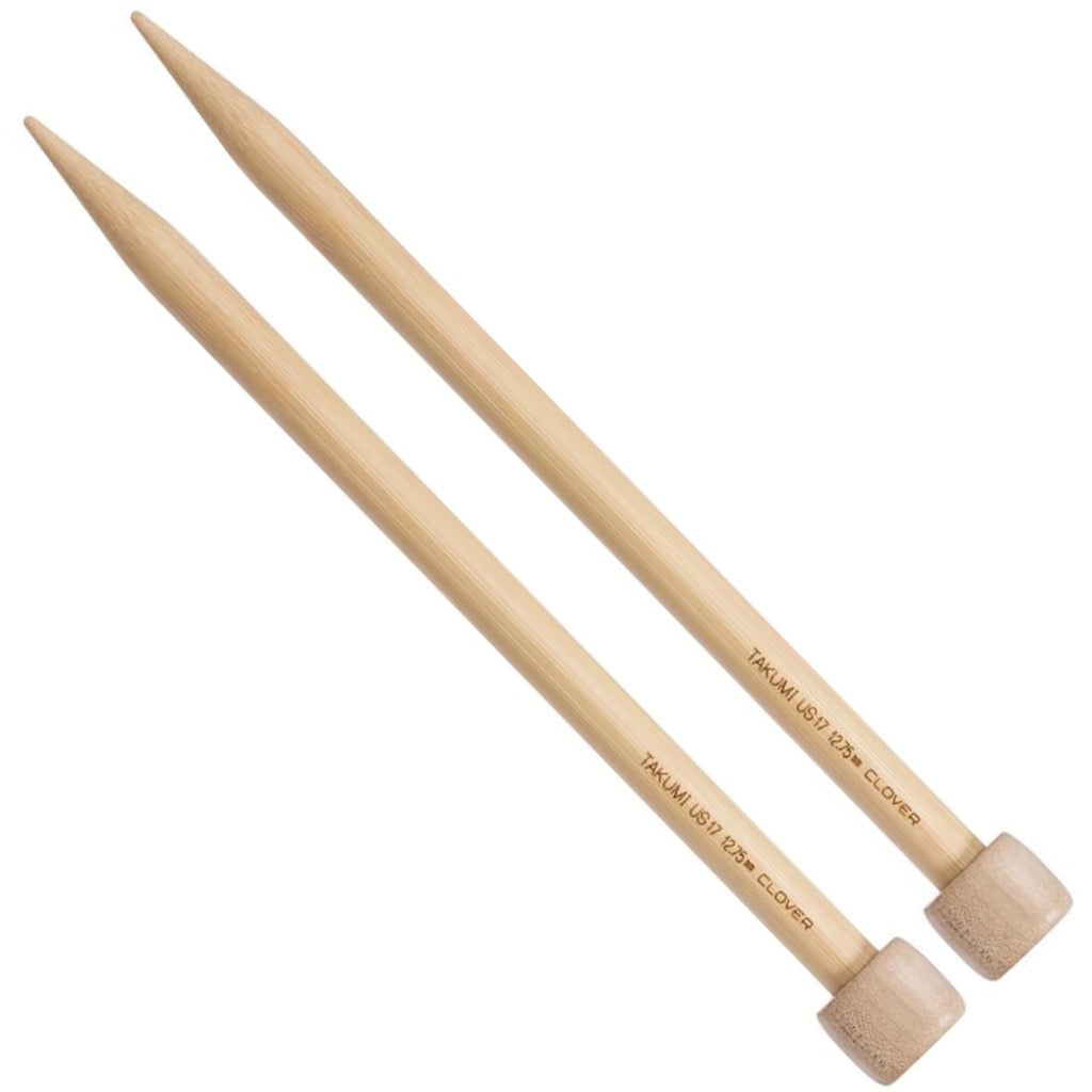 Knitting Needes | Clover Takumi Bamboo Needles, 9- 13 Inches Long Bamboo Single Point Knitting Needles, 9”-13” Length Yarn Designers Boutique